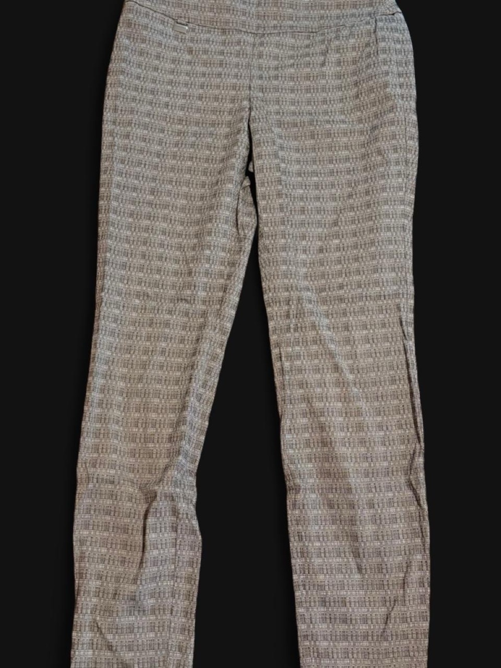 Alfani Black and Gray Textured Knit Trousers